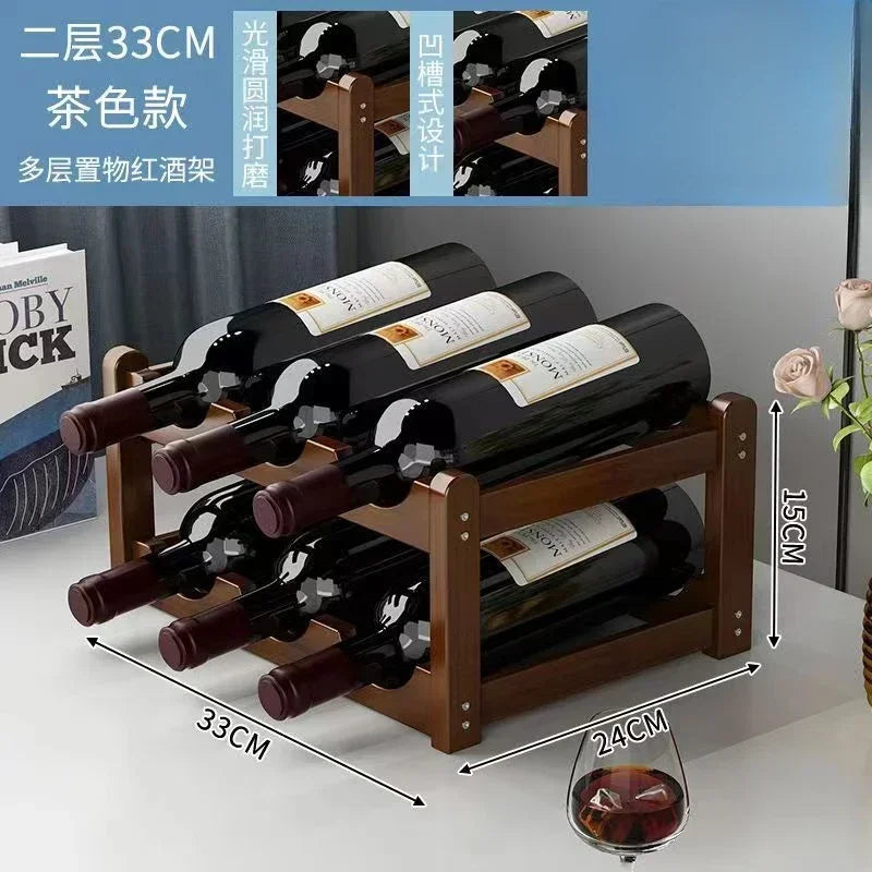 Rot WeinRack Dekoration Haushalt Gitter Wein Display Rack Tisch Kreative WeinFlasche rack Einfache wein Schrank Montieren Lagerung Rack