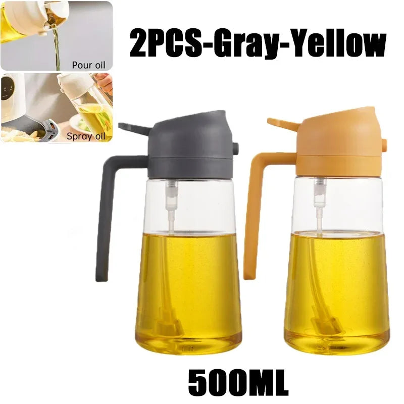 Öl Spray Topf 2-in-1 Kunststoff Haushalt Küche Öl Flasche Vernebler Nebel Füllung Kochen Öl Spray topf Dual Verwenden Camping