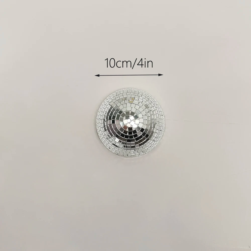 Wand-Disco-Kugel, verspiegelte Designs, metallische Heimdekoration, Spiegelkugel, Dekoration für Hochzeit, Disco-Kugel, Halbkreis, Heim-Wandkunst