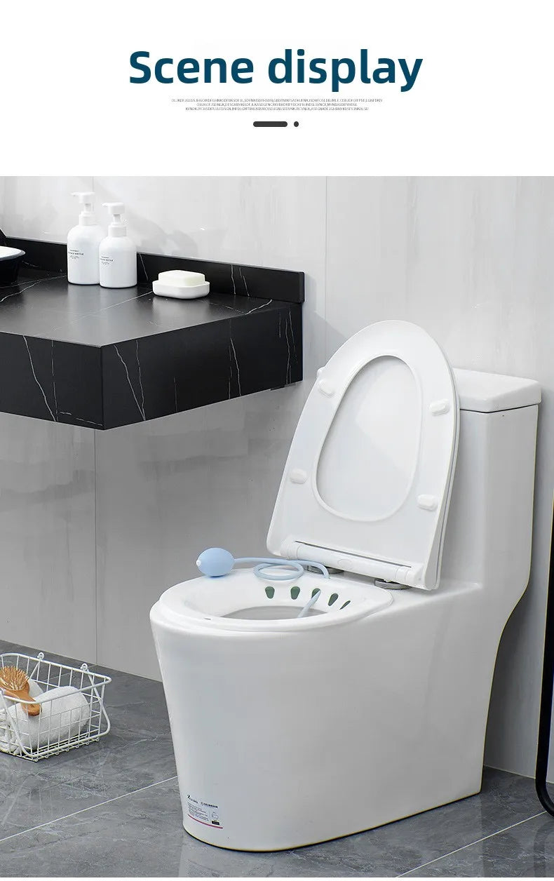 Sitzbad für Hämorrhoiden, Sitzbad für Toilettensitz, Pflege nach der Geburt, Sitz-Badeset für Frauen, zusammenklappbar, Spülschlauch