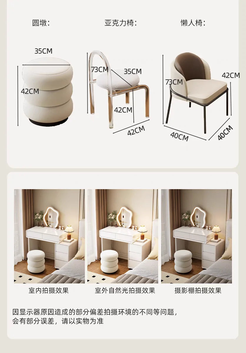 Schlafzimmer Frauen Schminktisch Luxus Holz Lagerung Spiegel Frisur Schminktisch Hause Weiß Muebles De Dormitorio Möbel