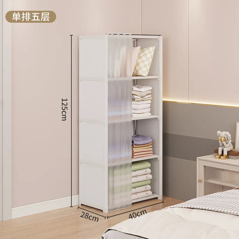 Kleiderschrank, Schlafzimmer, modernes modulares Display, moderner Kleiderschrank, minimalistische modulare Möbel, kein Bohren von Löchern erforderlich