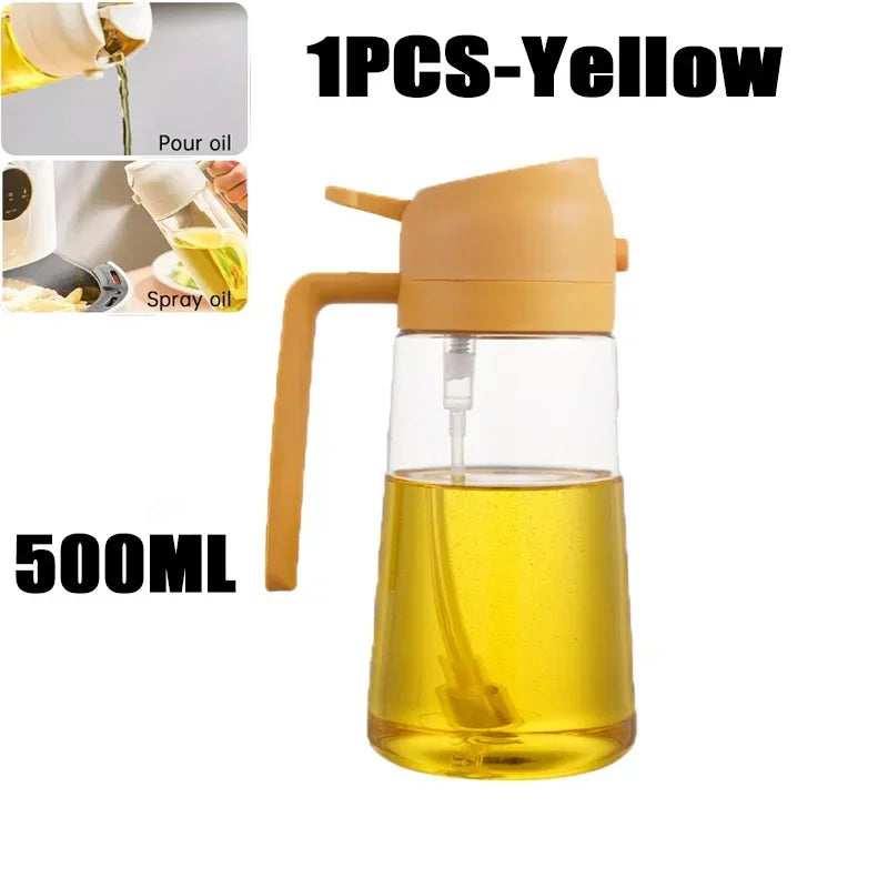 Öl Spray Topf 2-in-1 Kunststoff Haushalt Küche Öl Flasche Vernebler Nebel Füllung Kochen Öl Spray topf Dual Verwenden Camping