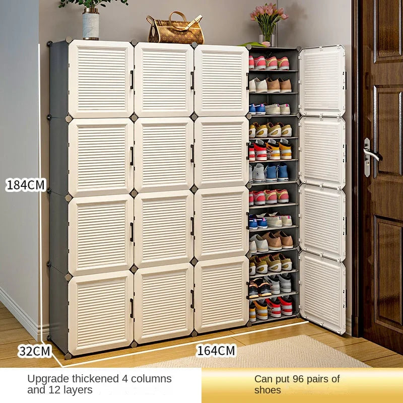 Schlafzimmer Wohnzimmer für die Montage Lager regal mehr schicht ige hoch leistungs fähige staub dichte Schrank Haushalt Schuh regal Flur faltbar