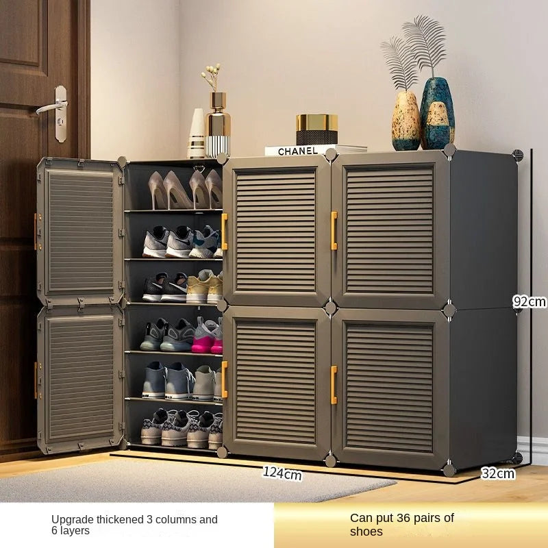 Schlafzimmer Wohnzimmer für die Montage Lager regal mehr schicht ige hoch leistungs fähige staub dichte Schrank Haushalt Schuh regal Flur faltbar