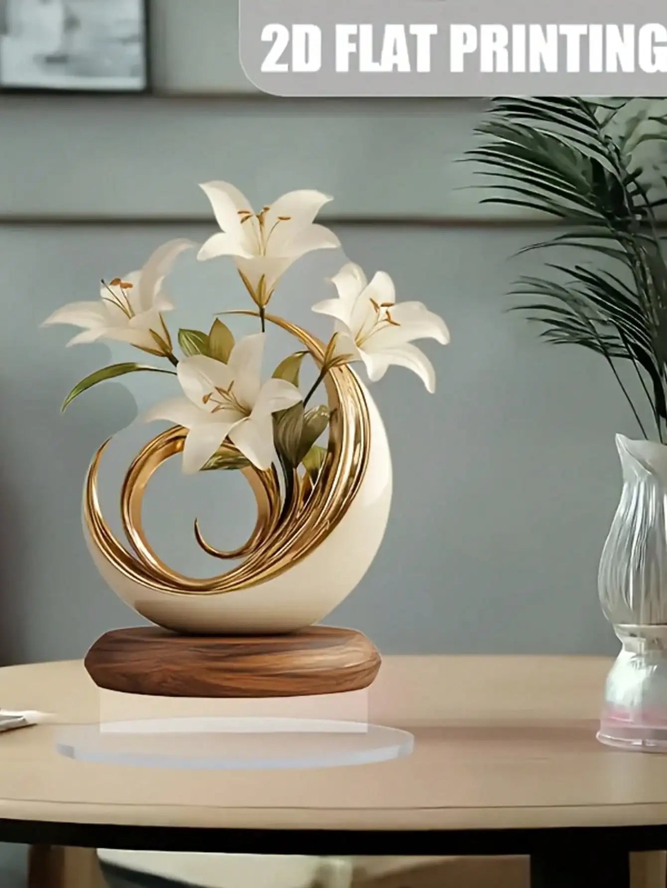 1-teilige Lilien-Desktop-Dekoration, geeignet für Wohnzimmer, Schreibtisch und Büro, Dekoration, Valentinstag, Hochzeitsdekoration, Geschenke