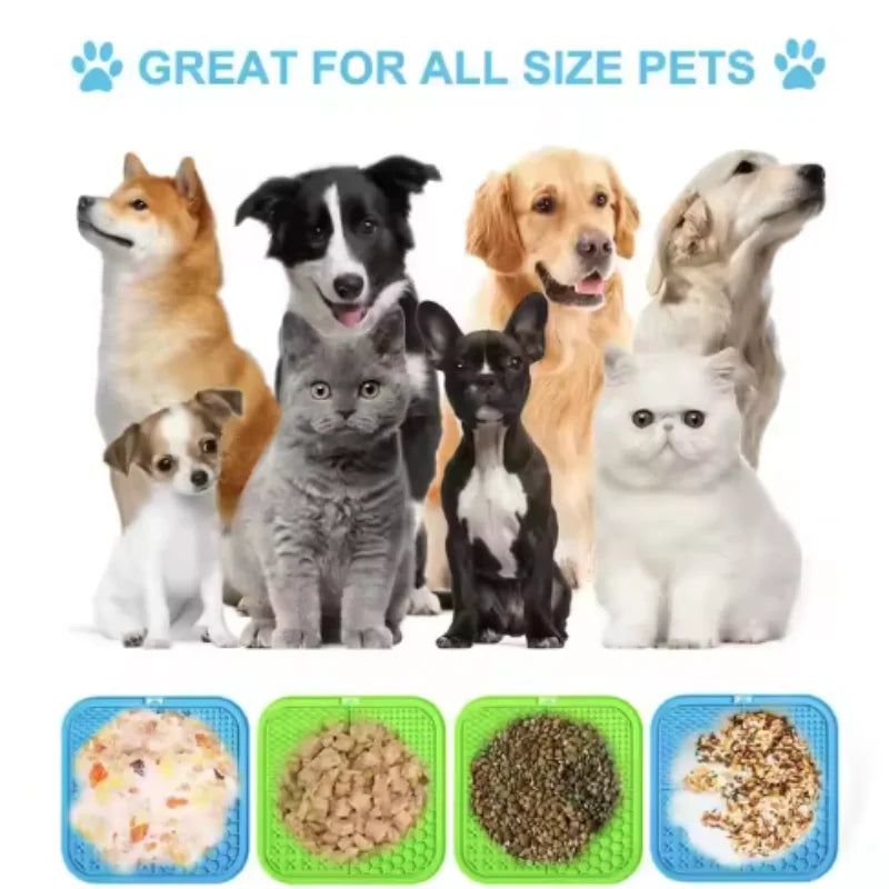 Pet Lick Silikon Matte Hunde Haustier Slow Food Platte für Hund Baden Ablenkung Silikon Hund Sauger Futter Training Hund Feeder Liefert