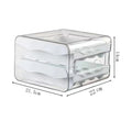 1pc Küche Ei Lagerung Box Kühlschrank Frische Kunststoff 2-Schicht Schublade Typ Große Kapazität Lagerung Hause Küche Organizer rack