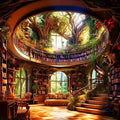 Diy Diamant Malerei Bibliothek Landschaft voller Diamant Mosaik Kunst Strass Landschaft Home Dekoration