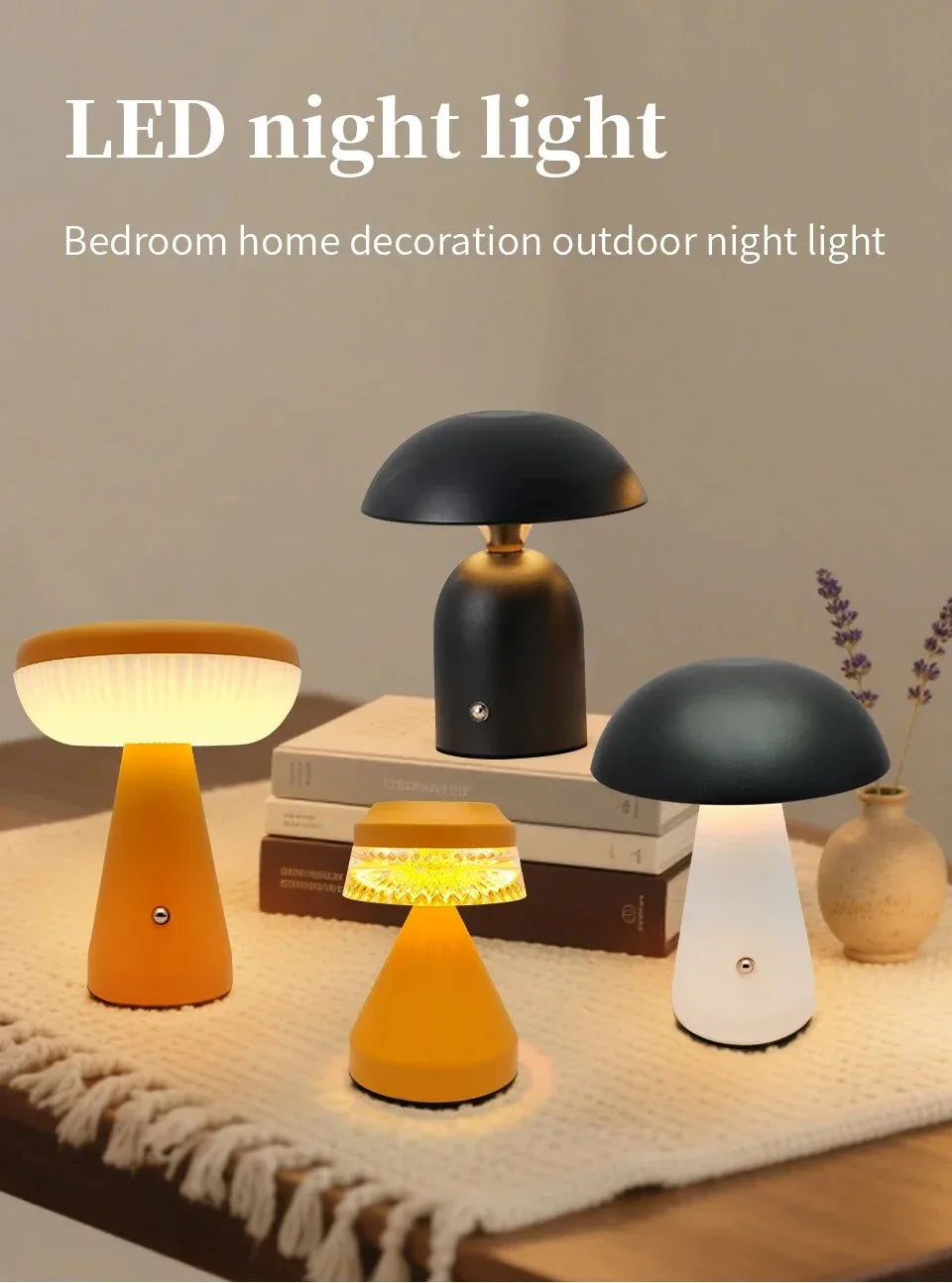 Nachttischlampe Schlafzimmer Kleine Nachtleuchte Homestay Atmosphärenlicht LED-Licht mit Einstellbarer Helligkeit Umgebungsdekoration