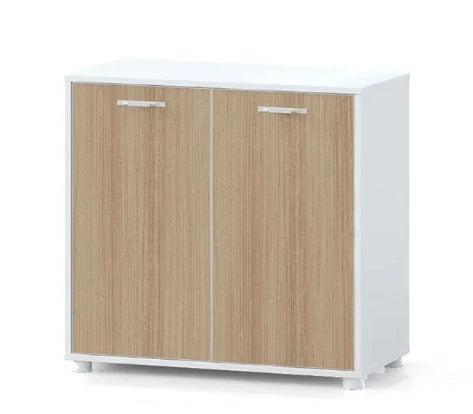Office Furniture 2 Swing Door White Low Cabinet Office Filing Storage Cabinets