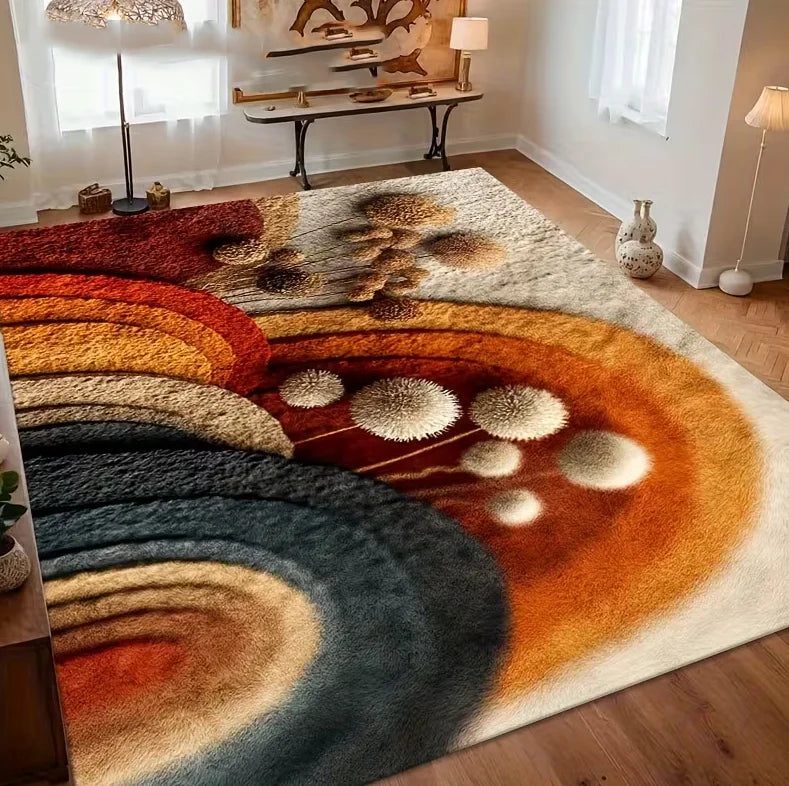 Große Böhmische Bunte Bodenmatte für Wohnzimmer und Schlafzimmer, Große Innen-Bodenmatte Moderne Heimdekoration Moderner Wohnzimmerteppich
