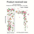 Eleganter Wandaufkleber mit Rosen- und Schmetterlingsmotiv für Türen – modernes Blumendesign – selbstklebend – wiederverwendbar – geeignet für Schlafzimmer