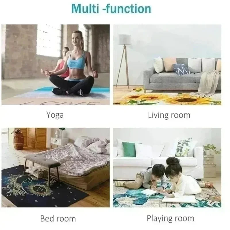 Große Böhmische Bunte Bodenmatte für Wohnzimmer und Schlafzimmer, Große Innen-Bodenmatte Moderne Heimdekoration Moderner Wohnzimmerteppich