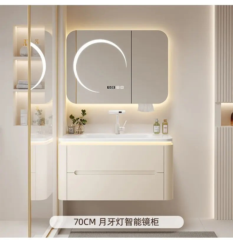 Spiegel Schwimmender Badezimmerschrank Waschbecken Schublade Regale Eitelkeit Badezimmerschrank Moderne Aufbewahrung Armoire De Rangement Zubehör