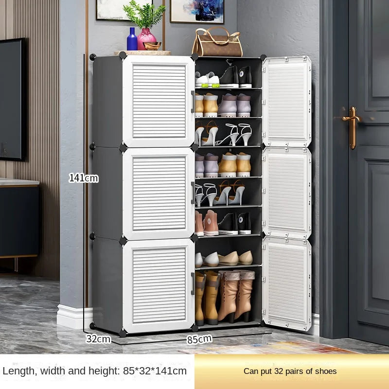 Schlafzimmer Wohnzimmer für die Montage Lager regal mehr schicht ige hoch leistungs fähige staub dichte Schrank Haushalt Schuh regal Flur faltbar