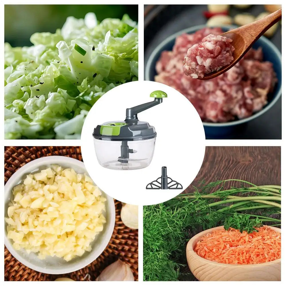 Gemüseschneider, Zerkleinerer, Zerkleinerer, manueller Fleisch- und Gemüsehacker, Mühle, Obstsalat-Hersteller, Fleischwolf, manueller Handmixer