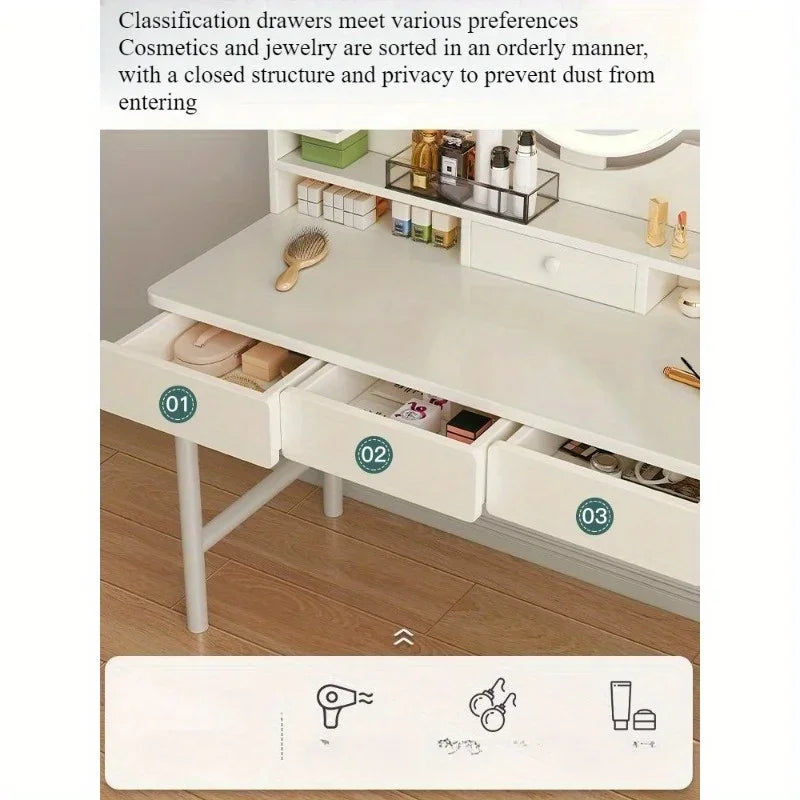 Kommode, Schlafzimmer, einfach, modern, kleine Wohnung, Schminktisch, Schminktisch, Schminktisch, klein, 2025, leicht, luxuriös, neu