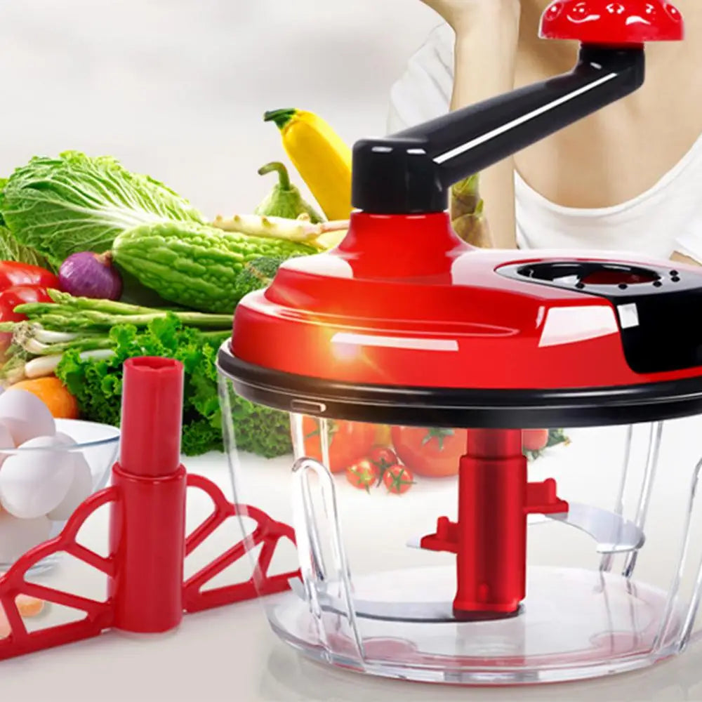 Gemüseschneider, Zerkleinerer, Zerkleinerer, manueller Fleisch- und Gemüsehacker, Mühle, Obstsalat-Hersteller, Fleischwolf, manueller Handmixer