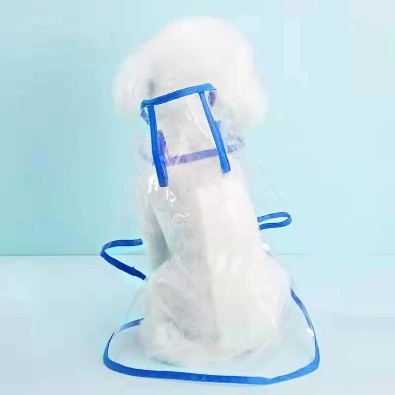 Haustier Hund Welpen Transparente Regenbekleidung Regenmantel Haustier Kapuze Wasserdichte Jacke Kleidung Weiches PVC Kleine Hunde Regenmantel Welpen Regenponcho