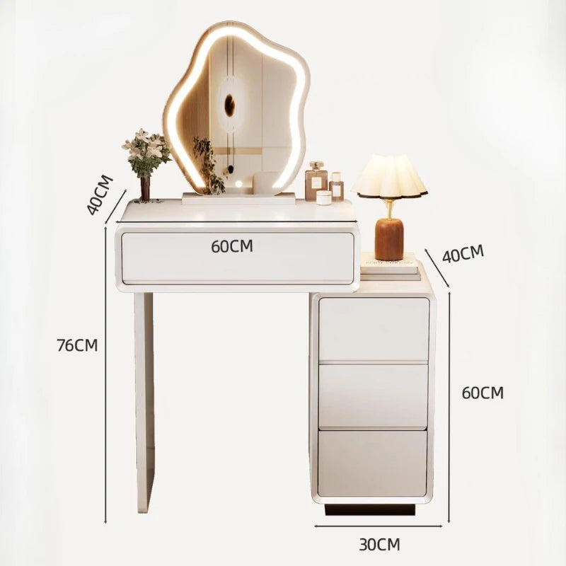 Schlafzimmer Frauen Schminktisch Luxus Holz Lagerung Spiegel Frisur Schminktisch Hause Weiß Muebles De Dormitorio Möbel