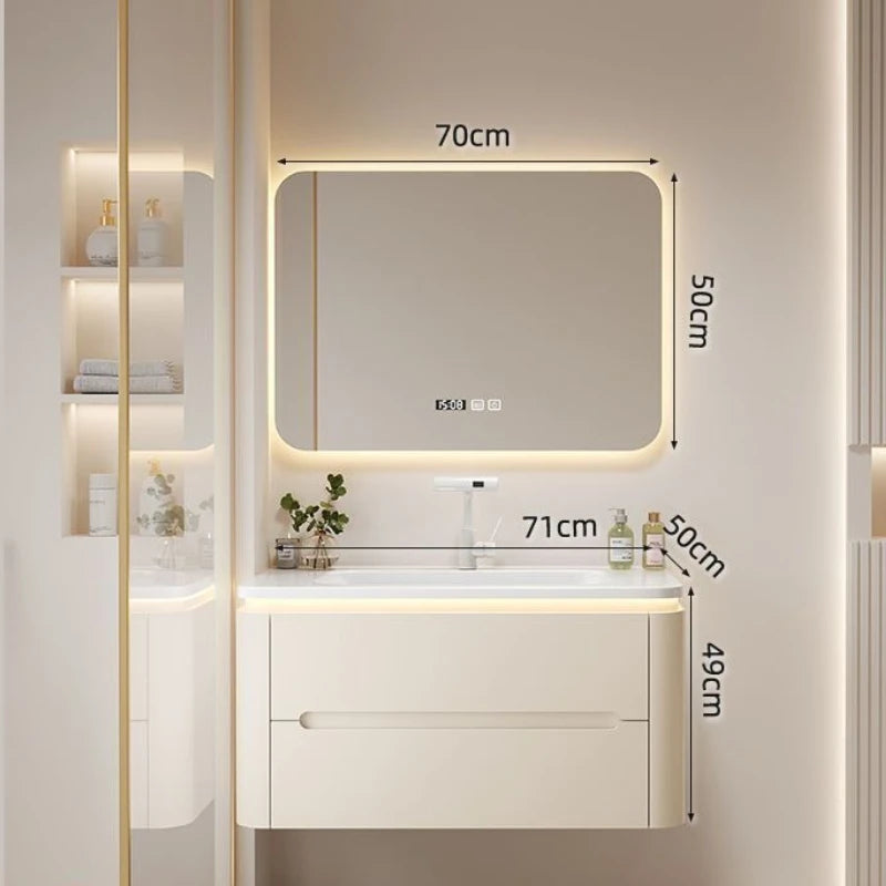 Spiegel Schwimmender Badezimmerschrank Waschbecken Schublade Regale Eitelkeit Badezimmerschrank Moderne Aufbewahrung Armoire De Rangement Zubehör