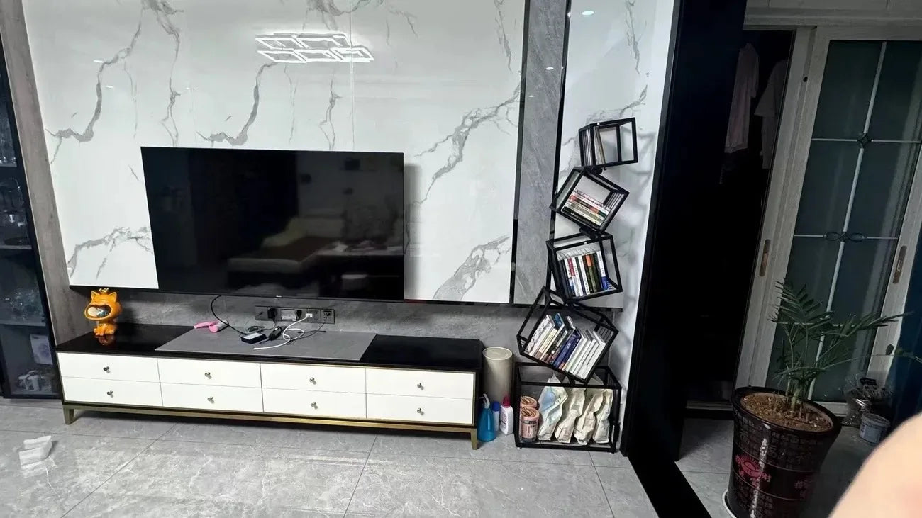 Modernes Wohnzimmer-Dekor, Kunstregal aus Eisen, Büro- und Arbeitszimmer-Bücherregal, mehrschichtiges Lagerregal zum Organisieren von Büchern und Dekorationen