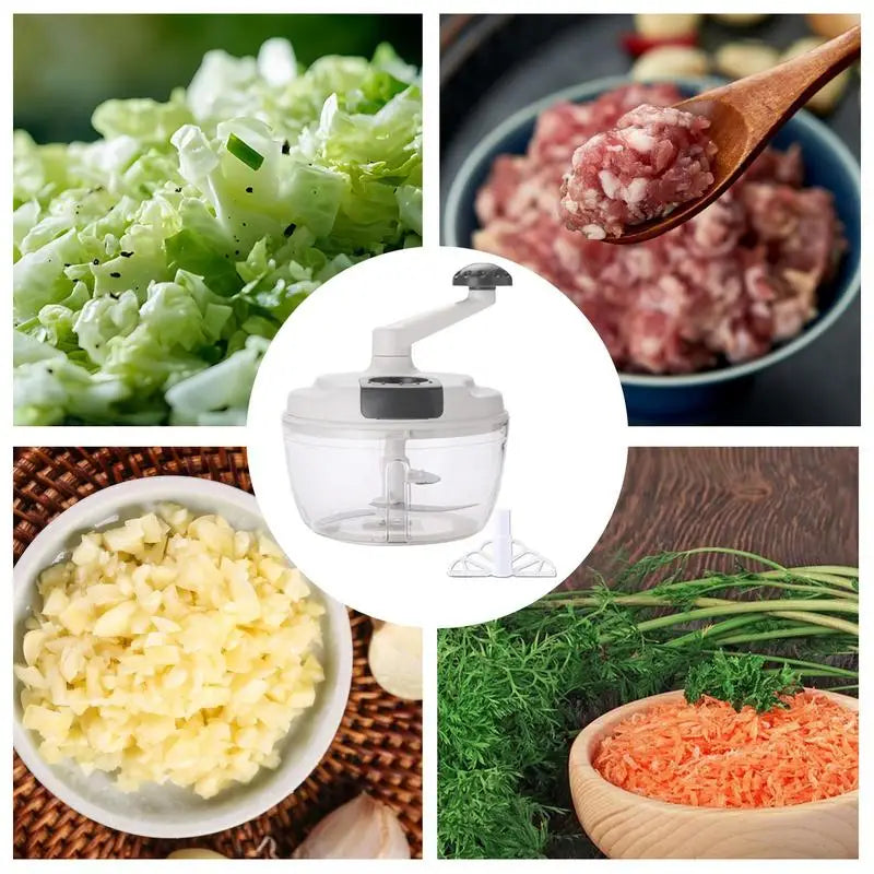 Gemüseschneider, Zerkleinerer, Zerkleinerer, manueller Fleisch- und Gemüsehacker, Mühle, Obstsalat-Hersteller, Fleischwolf, manueller Handmixer