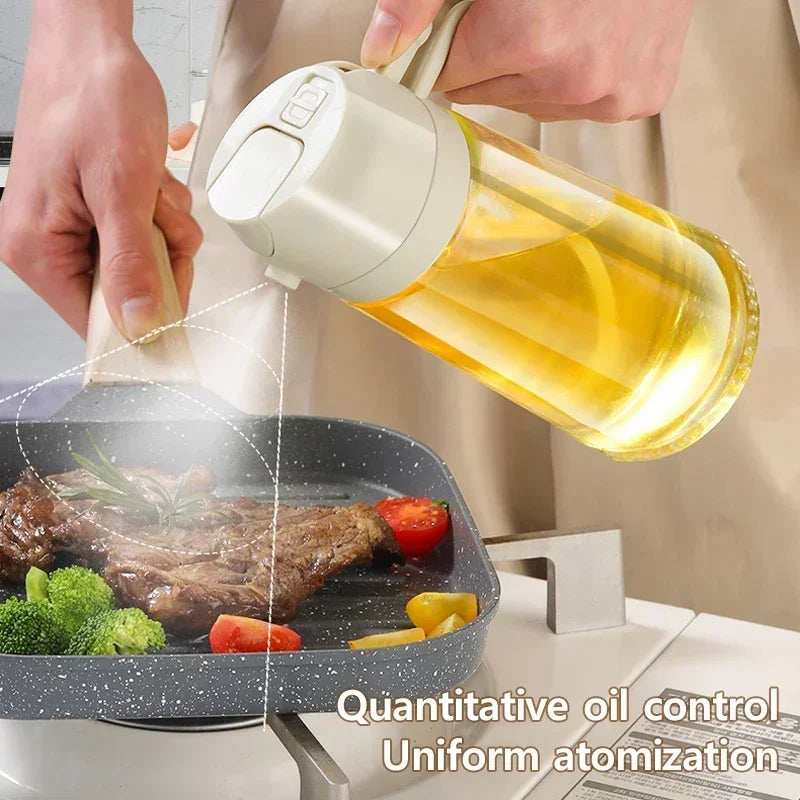 Öl Spray Topf 2-in-1 Kunststoff Haushalt Küche Öl Flasche Vernebler Nebel Füllung Kochen Öl Spray topf Dual Verwenden Camping