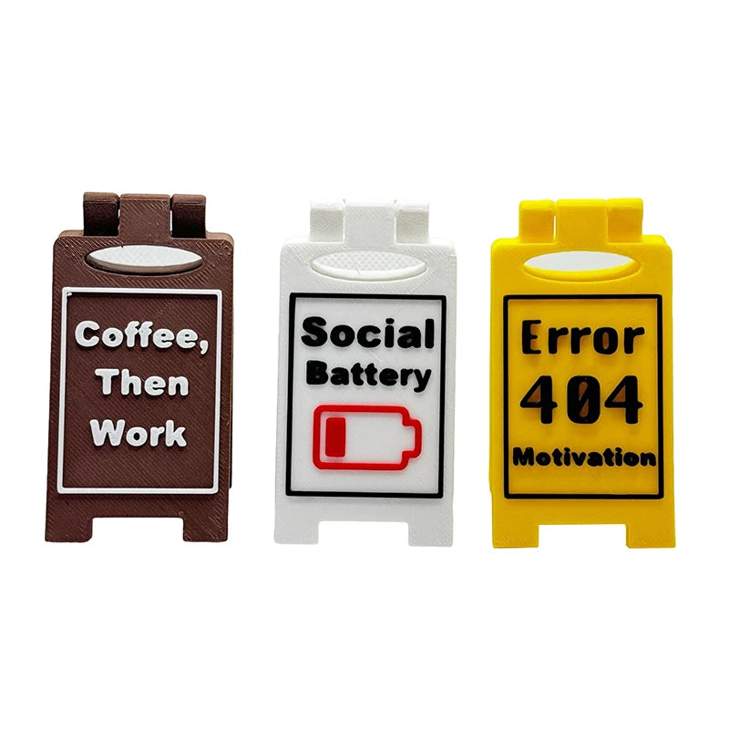 Humorvolles Büro-Schreibtischschild – „Kaffee, dünne Arbeit“ „Busy“ Home Office Desktop-Dekoration Unisex Kollegen-Geschenk, multifunktional