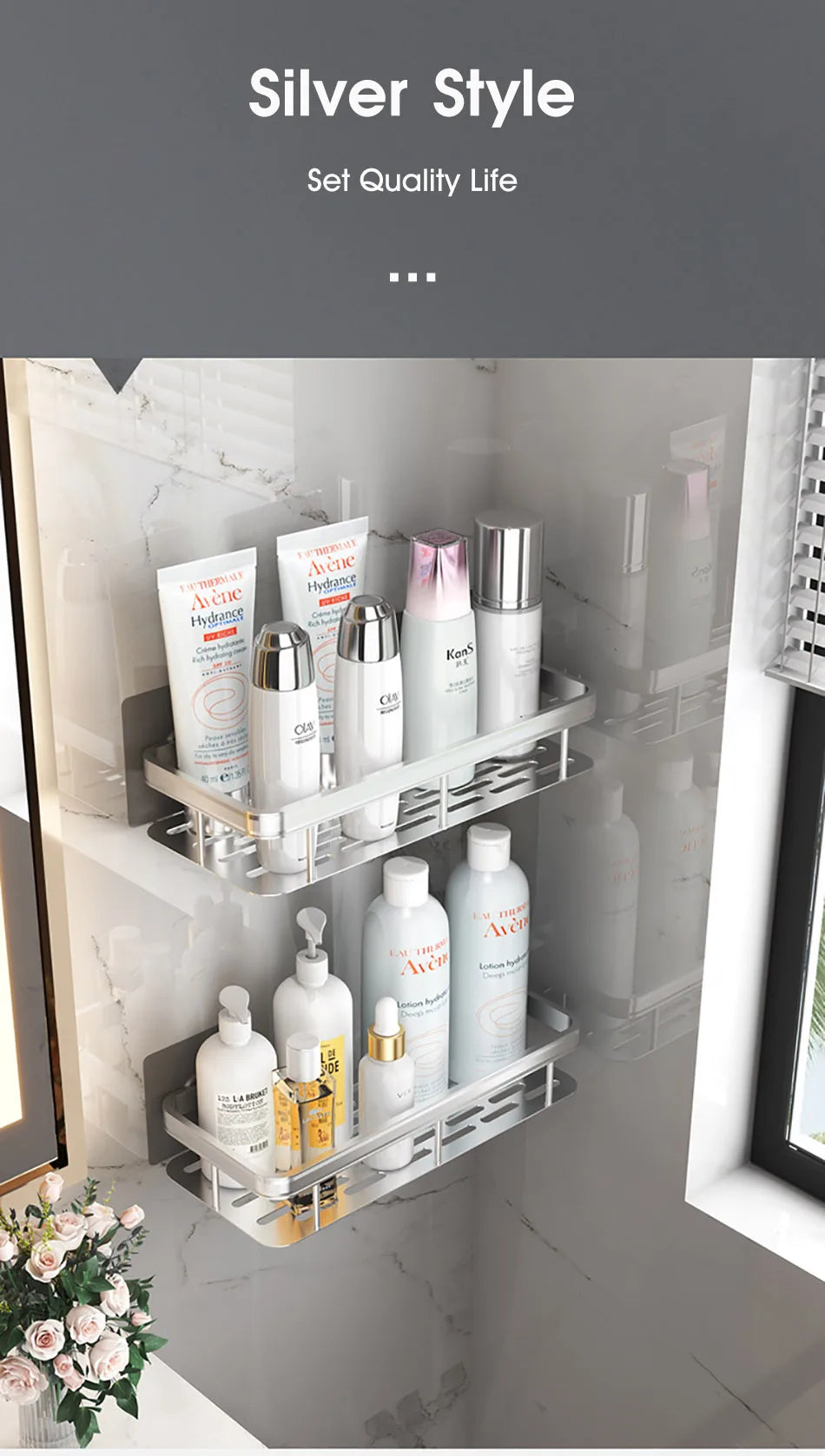 Badezimmer regal keine Bohr regale Wand halterung Eck regal Dusch halter für WC Shampoo Organizer Bad zubehör