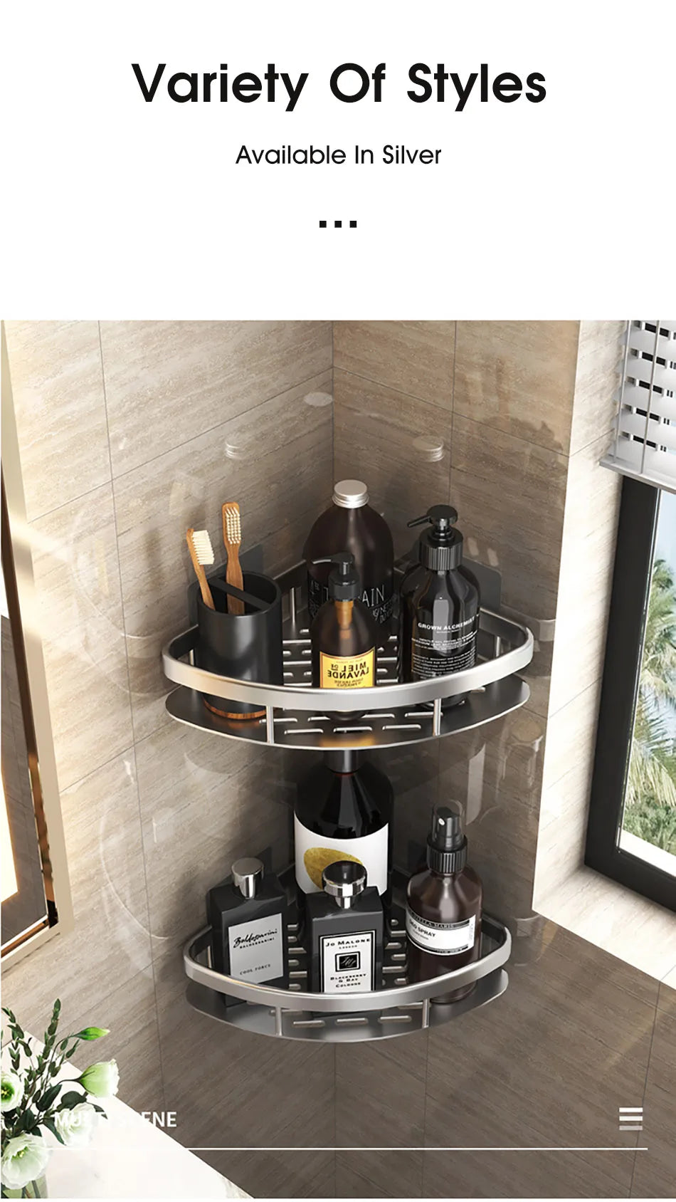 Badezimmer regal keine Bohr regale Wand halterung Eck regal Dusch halter für WC Shampoo Organizer Bad zubehör