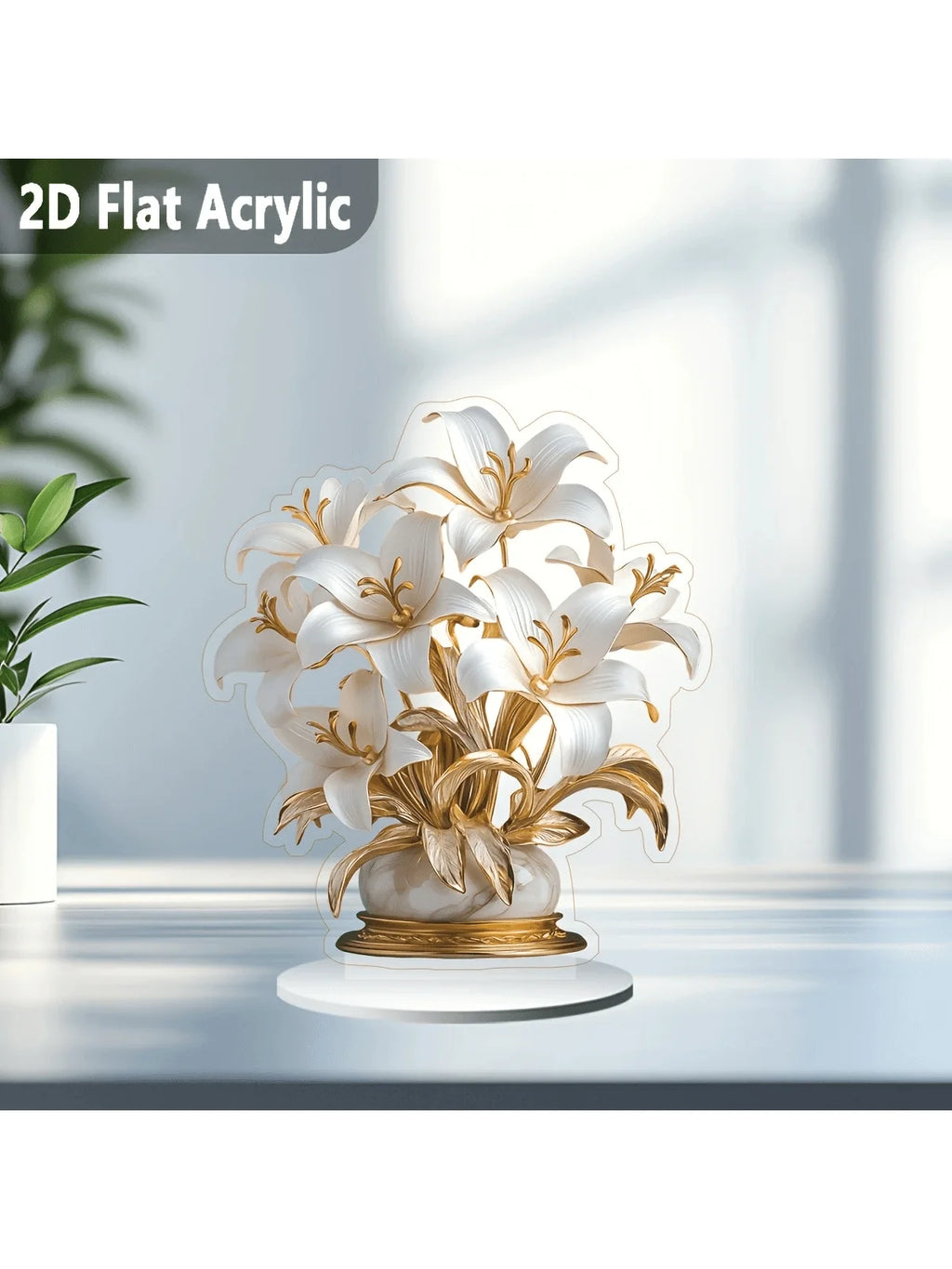 Lilien-Dekofigur – Elegante Blumendekoration für Tisch & Regal