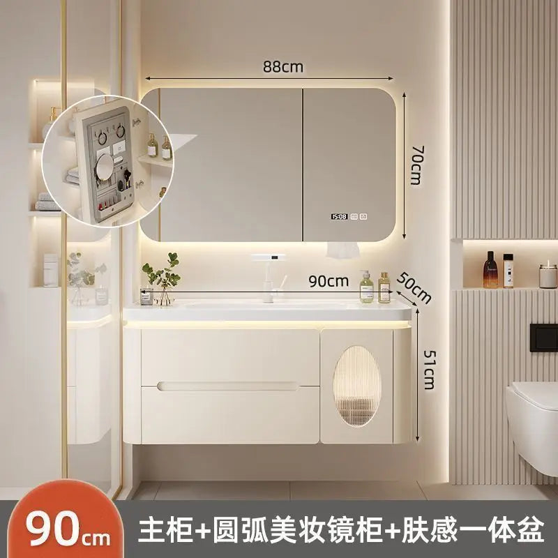 Spiegel Schwimmender Badezimmerschrank Waschbecken Schublade Regale Eitelkeit Badezimmerschrank Moderne Aufbewahrung Armoire De Rangement Zubehör