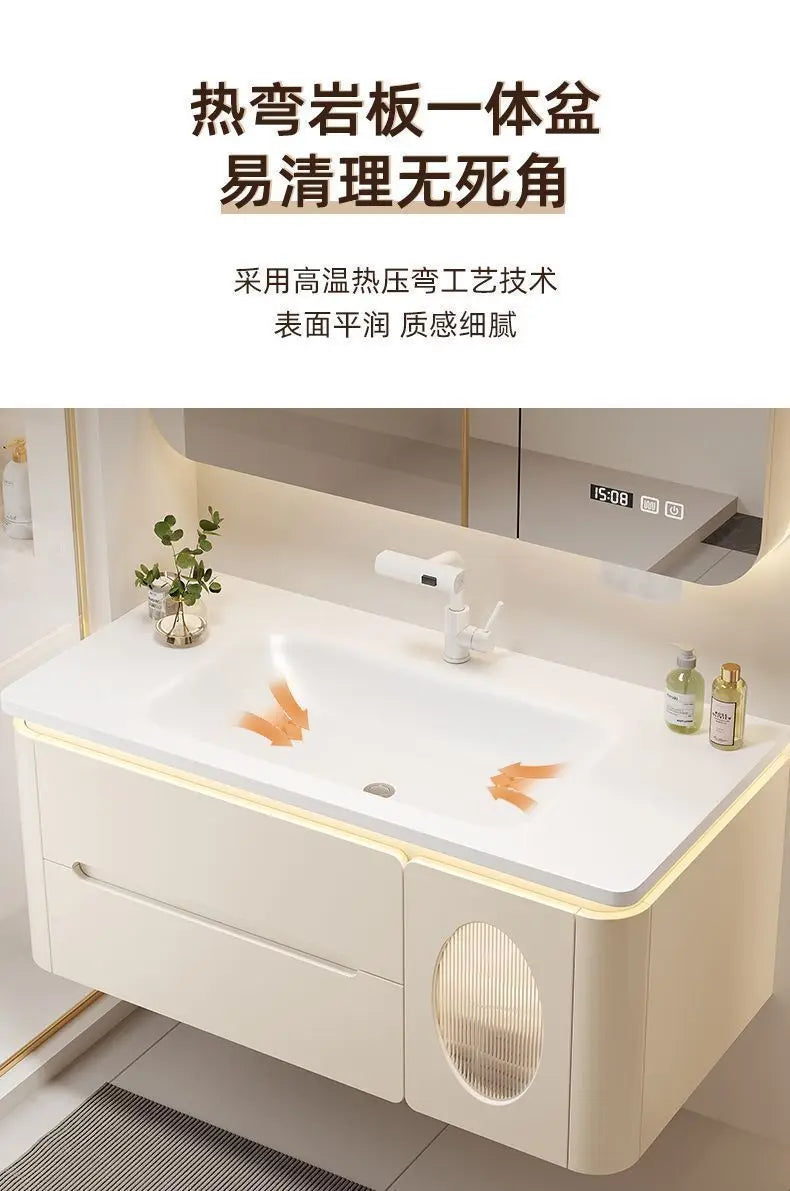 Spiegel Schwimmender Badezimmerschrank Waschbecken Schublade Regale Eitelkeit Badezimmerschrank Moderne Aufbewahrung Armoire De Rangement Zubehör