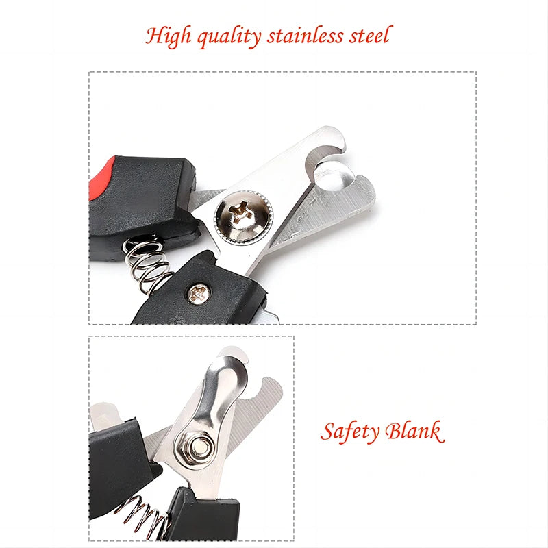 Haustier-Nagelknipser mit Sichel, großer Hunde-Nagelknipser, Edelstahl-Pflegeschere, Nagelknipser, multifunktionale Teddy-Katze