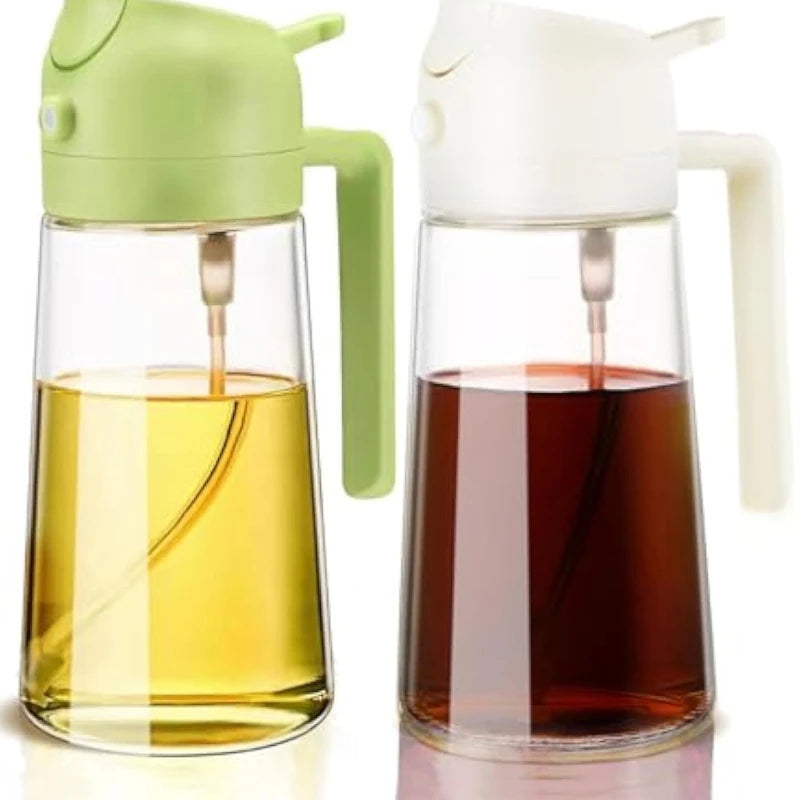 Öl Spray Topf 2-in-1 Kunststoff Haushalt Küche Öl Flasche Vernebler Nebel Füllung Kochen Öl Spray topf Dual Verwenden Camping