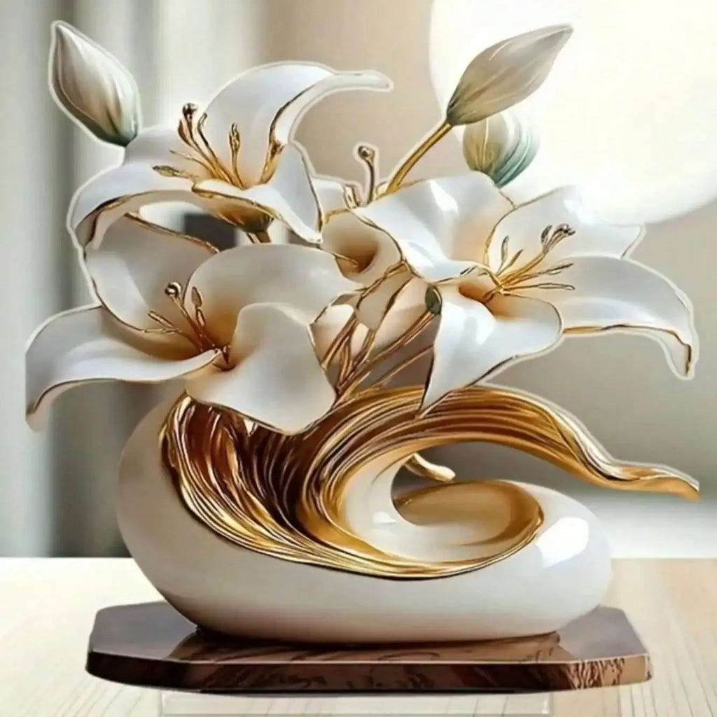 Dekorative Lilienblüten aus Kunststoff in floralem Design