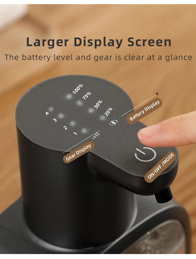 Neuer an der Wand montierter automatischer Seifenspender aus Schaumstoff, intelligente Handwaschmaschine, 500 ml flüssiger wiederaufladbarer Badezimmer-Induktionssensor
