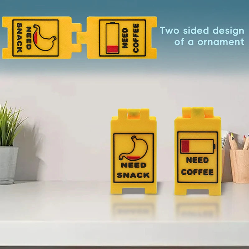 Humorvolles Büro-Schreibtischschild – „Kaffee, dünne Arbeit“ „Busy“ Home Office Desktop-Dekoration Unisex Kollegen-Geschenk, multifunktional