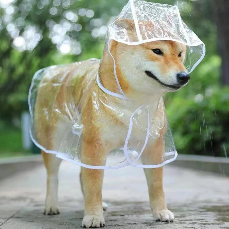 Haustier Hund Welpen Transparente Regenbekleidung Regenmantel Haustier Kapuze Wasserdichte Jacke Kleidung Weiches PVC Kleine Hunde Regenmantel Welpen Regenponcho
