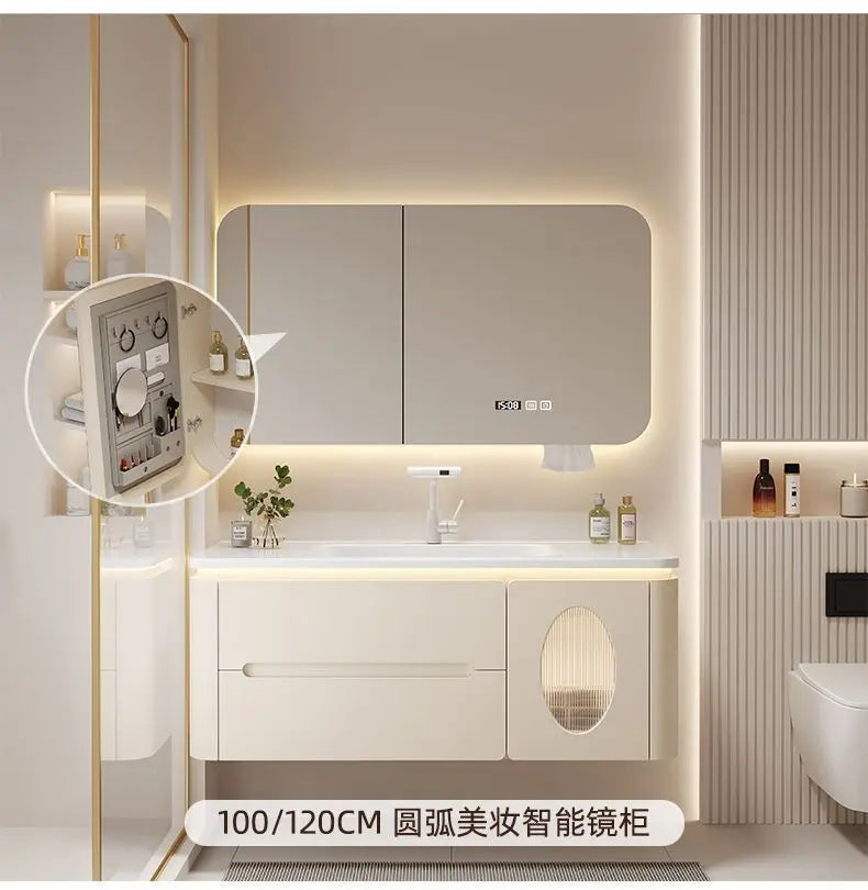 Spiegel Schwimmender Badezimmerschrank Waschbecken Schublade Regale Eitelkeit Badezimmerschrank Moderne Aufbewahrung Armoire De Rangement Zubehör