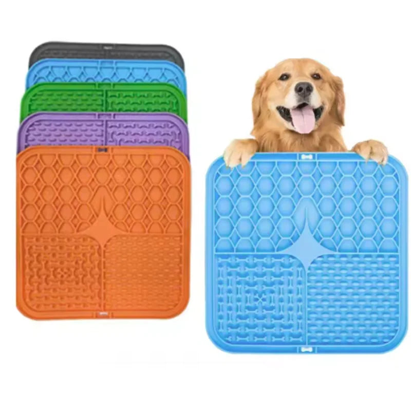 Pet Lick Silikon Matte Hunde Haustier Slow Food Platte für Hund Baden Ablenkung Silikon Hund Sauger Futter Training Hund Feeder Liefert