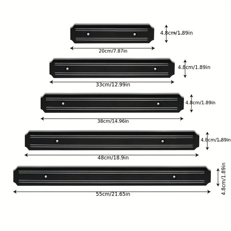 Ein magnetischer, an der Wand montierter Messerhalter, Aufbewahrungsregal für Küchenutensilien, Lagerwerkzeuge und kleine Küchenwerkzeuge