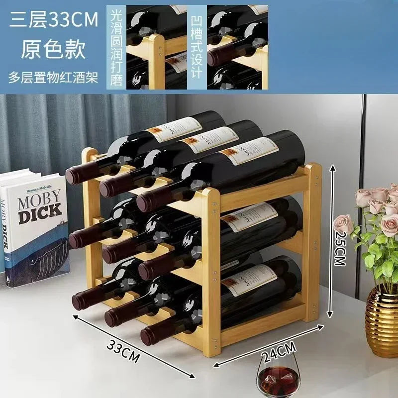 Rot WeinRack Dekoration Haushalt Gitter Wein Display Rack Tisch Kreative WeinFlasche rack Einfache wein Schrank Montieren Lagerung Rack