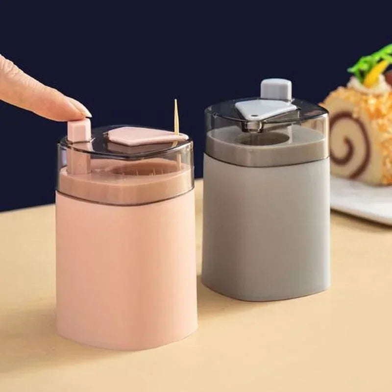 Zahnstocherbox, kreative automatische Pop-up-Kartusche für Zuhause, Wohnzimmer, gepresste Zahnstocherkartusche, tragbare Zahnstocherkartusche