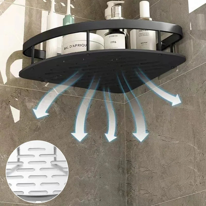 Badezimmer regal keine Bohr regale Wand halterung Eck regal Dusch halter für WC Shampoo Organizer Bad zubehör