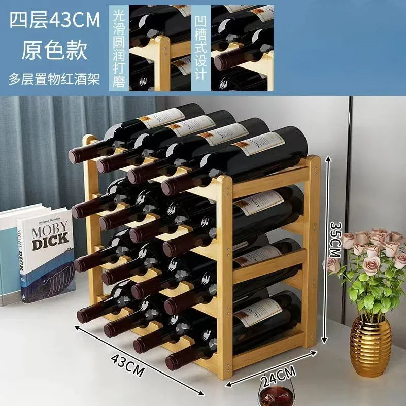 Rot WeinRack Dekoration Haushalt Gitter Wein Display Rack Tisch Kreative WeinFlasche rack Einfache wein Schrank Montieren Lagerung Rack
