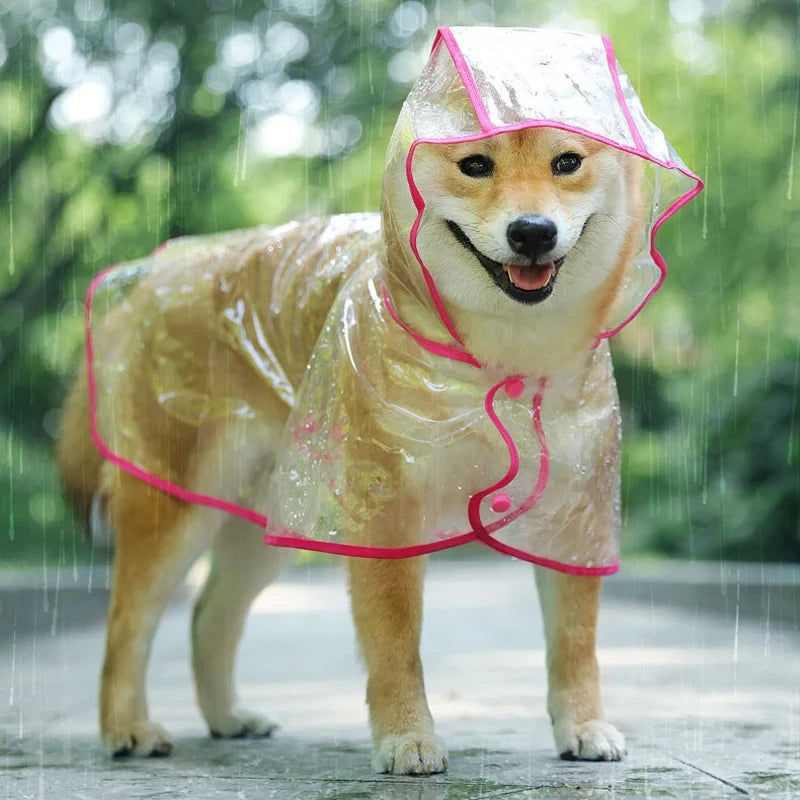 Haustier Hund Welpen Transparente Regenbekleidung Regenmantel Haustier Kapuze Wasserdichte Jacke Kleidung Weiches PVC Kleine Hunde Regenmantel Welpen Regenponcho