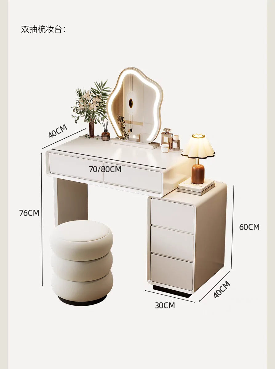 Schlafzimmer Frauen Schminktisch Luxus Holz Lagerung Spiegel Frisur Schminktisch Hause Weiß Muebles De Dormitorio Möbel